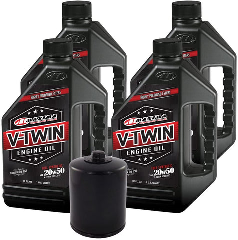 MaximaHiflofiltro VTEOCK14 Full Synthetic Engine Oil Change Kit for Harley Davidson Twin Cam V-Twin