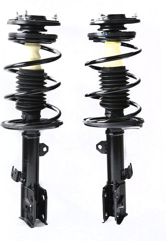 Riseking Pair Front Complete Suspension Gas Shock Absorber Strut & Springs Assembly Kit Compatible with 09-13 Corolla & 11-13 Matrix RKS0461+S0462