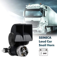 SEINECA Car Air Horn 12V Snail Compact with Compressor Automotive Relay Mini Nautilus Super Loud Horn Kit for Truck Car Motorcycle(12v,Black)