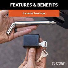 CURT 23021 Trailer Hitch Lock, 5/8-Inch Pin Diameter, Fits 2, 2-1/2 or 3-Inch Receiver