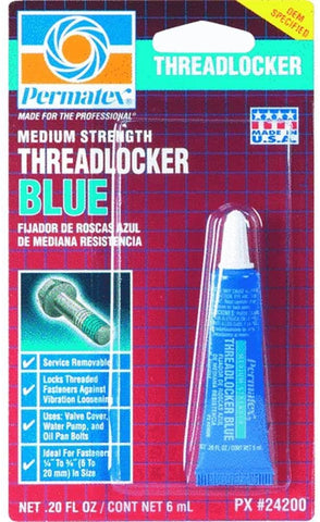 Permatex 24200 6 ml Blue Medium Strength Threadlocker