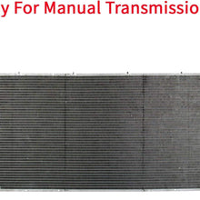 LYW Manual Aluminum/Plastic Radiator 2 Row compatible with 1994-2002 Dodge Ram 2500 3500 5.9L L6
