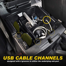 Xprite Center Console Organizer Box with Anti-Slip Rubber Padding for 2018-2020 Jeep Wrangler JL/JLU