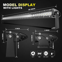 LED Light Bar TURBO SII Single Row Series Pro Off Road LED Fog & Driving Light - 51 Inch, Combo Spot and Flood Pattern, Universal (250W)
