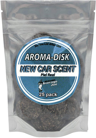 Aroma Chips New Car Smell (25 Pack) Car Air Freshener with 2 Vent Clips Odor Removing, Long Lasting