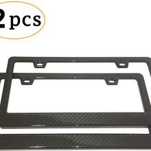 CK Formula Printed License Plate Frame Carbon Fiber 2 Pack - Stainless Steel Printed Carbon Fiber License Plate Frame Front & Rear Holder with Stainless Steel Screws Carbon Fiber License Frame