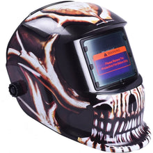 iMeshbean Pro Cool Skull Style Solar Auto-darkening Welding & Grinding Arc Tig Mig Helmet Adjustable Shade 9-13 with 2 Pcs Extra Lens Covers #1052