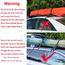 Alfa Gear Universal Extra Long Lightweight Anti-Vibration Roof Rack pad for SUP/Snow Board/Ski Board with Hood Loop and Truck Straps Products Size 37.8"X4.5"X3.1" 2 pcs/Set Black