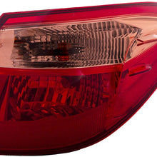 HEADLIGHTSDEPOT CAPA Tail Light Outer Body Mounted Compatible With Toyota Corolla 2017-2019 E L LE ECO Models Includes Right Passenger Side Tail Light