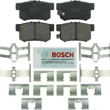 Bosch BE537H Blue Disc Brake Pad Set with Hardware for Select Acura RSX, TL, TSX; Honda Accord, Civic, S2000; and Suzuki vehicles - REAR