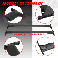 OE Style Matte Black Aluminum Roof Rack Rail Cross Bars w/ABS Mounting Brackets Replacement for Ford Escape 13-19