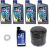 Suzuki Oil Change Kit for DF60A with 4 Quarts of Oil and 16510-87J00 Filter and 1 Quart Suzuki Lower Unit Hypoid Gear Oil 80W-90 and Drain Plug Gasket 09168-12012