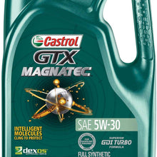 Castrol 03057 GTX MAGNATEC 5W-30 Full Synthetic Motor Oil, Green , 5 Quart