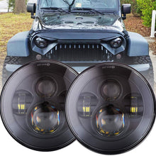 DOT Approved 90W 7 Inch Round LED Headlight High Low Beam for Jeep Wrangler 97-2017 JK TJ LJ JKU Rubicon Sahara Hummer H1 H2 Toyota Land Cruiser Dodge Dakota 2 PCS Black