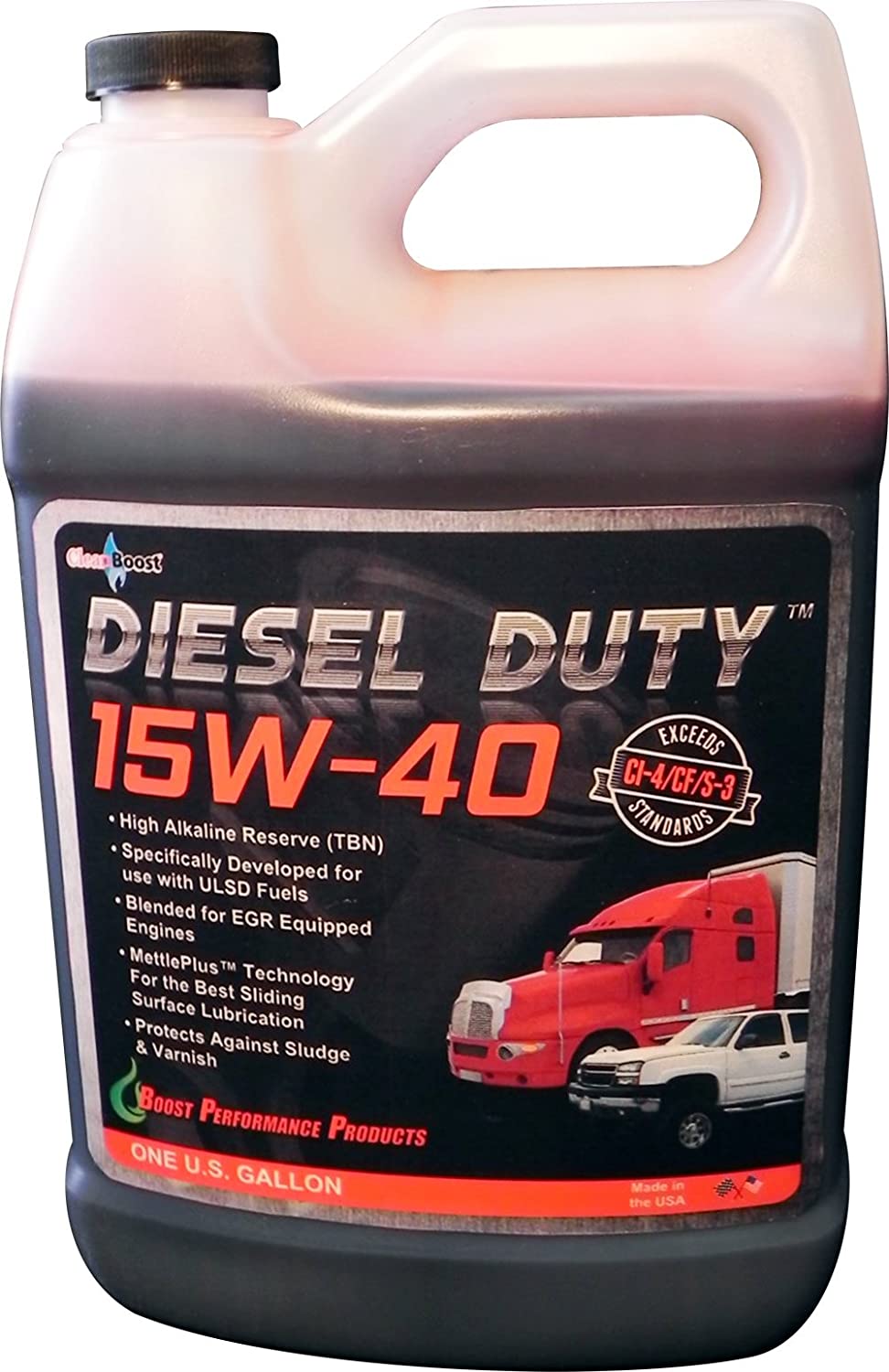 Boost Performance Products CleanBoost Diesel Duty 15W40 Premium Diesel Engine Oil - 1 Gallon