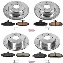 Power Stop K4234 Front & Rear Brake Kit with Drilled/Slotted Brake Rotors and Z23 Evolution Ceramic Brake Pads