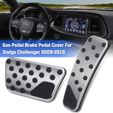 BORDAN Dodge Challenger Chrysler Accelerator Gas Pedal Brake Pedal Cover Aluminum Performance Foot Pedals Set Non-Slip Replacement Pedal Pad Fit for Dodge Challenger Chrysler 300 2009-2019