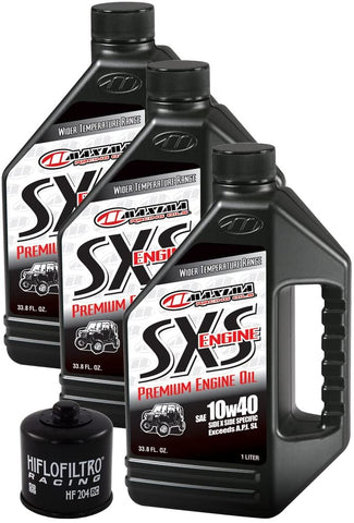 MaximaHiflofiltro SXSPEOCK010 Premium Side x Side Engine Oil Change Kit for Kawasaki Teryx 4x4/750, 3 L