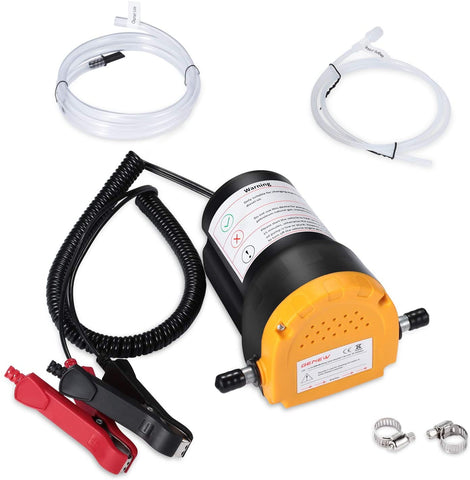 Genew Oil Change Pump Extractor, 12V 80W Diesel Fluid Oil Quick Extract Transfer Pump Scavenge Suction Kit for Car, Boat, Motorbike, Truck, RV, ATV and Other Vehicles