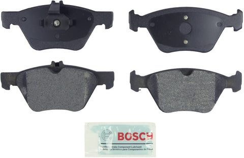 Bosch BE853 Blue Disc Brake Pad Set for Chrysler: 2004-08 Crossfire; Mercedes-Benz: 1998-99 E300, 1996-03 E320, 2007-09 E350, 1998-02 E430, 2001-04 SLK320 - FRONT