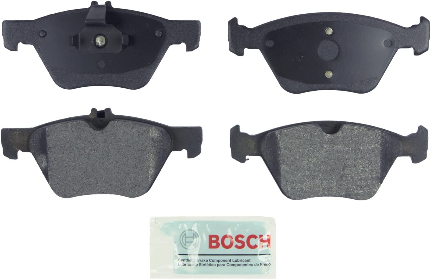 Bosch BE853 Blue Disc Brake Pad Set for Chrysler: 2004-08 Crossfire; Mercedes-Benz: 1998-99 E300, 1996-03 E320, 2007-09 E350, 1998-02 E430, 2001-04 SLK320 - FRONT