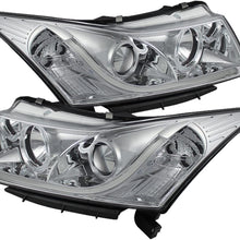 Spyder Auto (PRO-YD-CCRZ11-LTDRL-BK) Chevy Cruze Black Light Tube DRL Projector Headlight