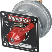 QuickCar Racing Products 55-011 Red 2-1/2" High x 2-1/2" Wide Handle Battery Master Disconnect Switch with Alternator Post and Black Mounting Panel