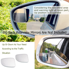 Blind Spot Mirror for Car Truck, Fan Shape Frameless 2'' Small Blindspot Mirror Convex Mirrors,1 Pair (Right & Left, Big Rear Mirrors are Not Included)