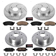 Power Stop K6960 Front & Rear Brake Kit with Drilled/Slotted Brake Rotors and Z23 Evolution Ceramic Brake Pads