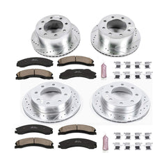 Power Stop K6260 Front & Rear Brake Kit with Drilled/Slotted Brake Rotors and Z23 Evolution Ceramic Brake Pads