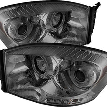 Spyder 5010001 Dodge Ram 1500 06-08 / Ram 2500/3500 06-09 Projector Headlights - LED Halo - LED (Replaceable LEDs) - Black - High H1 (Included) - Low H1 (Included)