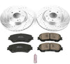 Power Stop K7036 Front Brake Kit with Drilled/Slotted Brake Rotors and Z23 Evolution Ceramic Brake Pads