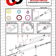 Captain O-Ring Crosman Benjamin Marauder BP2220 .22 Air Pistol Full 2X Color Coded Rebuild Kit