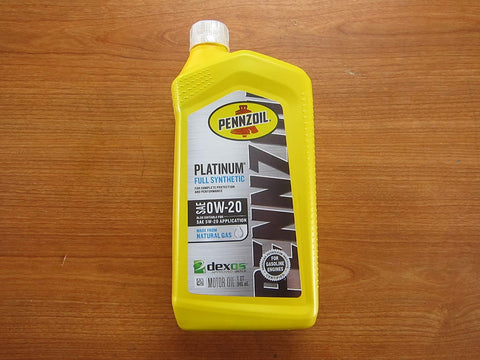 Mopar 1 Quart of Pennzoil Platinum Full Synthetic Dexos SAE 0W-20 Oil