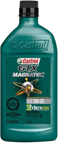 Castrol 6007 GTX MAGNATEC 5W-20 Full Synthetic Motor Oil, 1 Quart, 6 Pack