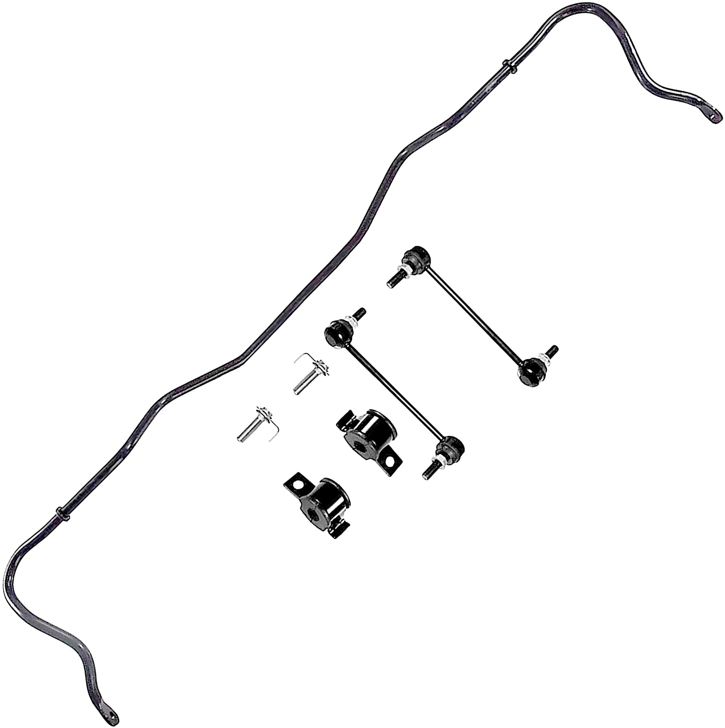 APDTY 038221 Anti Sway Bar w/End Link Kits & Frame Mount Bushings Fits Rear