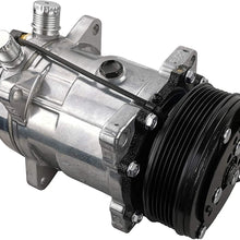 ACTECmax Universal A/C Compressor with Black 6PK Clutch Sanden 508 5H14 R134A Serpentine Belt
