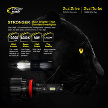 Cougar Motor LED Headlight Bulbs All-in-One Conversion Kit - H11 (H8, H9) -10000Lm 6000K Cool White CREE