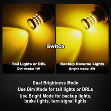 Yorkim Ultra Bright T20 7440 7443 W21W Led Bulb Amber for Backup Reverse Light, Break Light, Tail Light, Turn Signal Light Pack of 2 - Amber