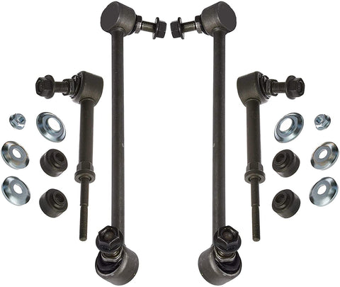 Detroit Axle - 4PC Front and Rear Stabilizer Sway Bar Links for 2010-2017 Chevrolet Chevy Equinox - [2008-2009 Equinox 3.6L - RPO Code FE2] - 2010-2017 GMC Terrain