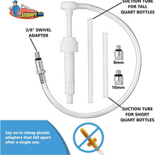Slippery Pete - Lower Unit Gear Oil Pump for Standard Quart Bottles, Includes 3/8" Metal Swivel, 8mm and 10mm Adapters to Fit Most Major Marine Boat Outboard Motors