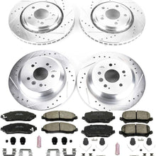 Power Stop K7576 Z23 Evolution Sport Front & Rear Brake Kit- Brake Rotor and Carbon-Fiber Ceramic Brake Pads