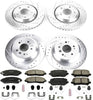 Power Stop K7576 Z23 Evolution Sport Front & Rear Brake Kit- Brake Rotor and Carbon-Fiber Ceramic Brake Pads