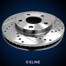 R1 Concepts KEDS12148 Eline Series Cross-Drilled Slotted Rotors And Ceramic Pads Kit - Front