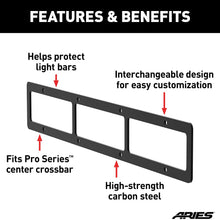 ARIES PJ20OB Pro Series 20-Inch Black Steel Grille Guard Light Bar Cover Plate