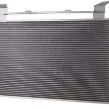 VioletLisa All Aluminum Air Condition Condenser 1 Row Compatible with 1999-2004 Odyssey 3.5L V6 Without Oil Cooler