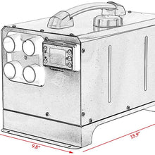 12V 5KW Diesel Air Heater | Diesel Parking Heater Muffler | Automotive Diesel Air Conditioning Heater with LCD Thermostat Monitor for RV, Snow Plow, Motorhome, Trailer, Trucks, Boats (Black)