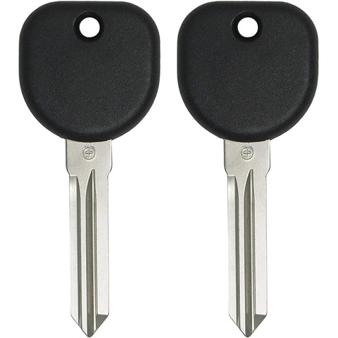 Keyless2Go New Uncut Replacement Transponder Ignition Car Key Circle Plus B111 (2 Pack)