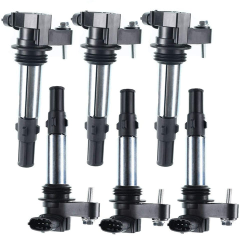 Set of 6 Ignition Coils Pack for Cadillac CTS SRX STS Buick LaCrosse Rendezvous Saab 9-3 Chevrolet Vectra