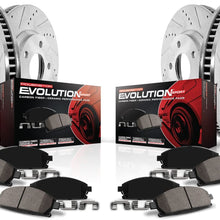 Power Stop K5958 Front & Rear Brake Kit with Drilled/Slotted Brake Rotors and Z23 Evolution Ceramic Brake Pads